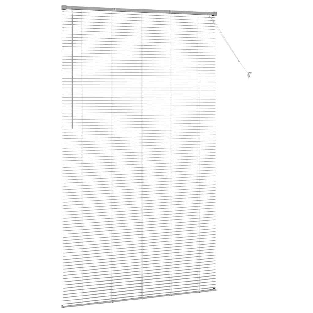 Venetian Blinds Height Adjustable Silver 220 x 125 cm Aluminium