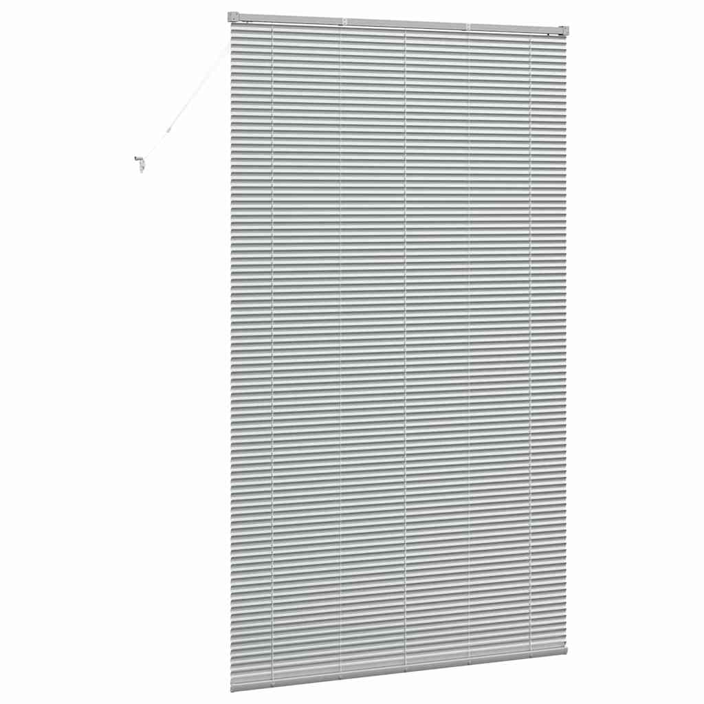 Venetian Blinds Height Adjustable Silver 220 x 125 cm Aluminium