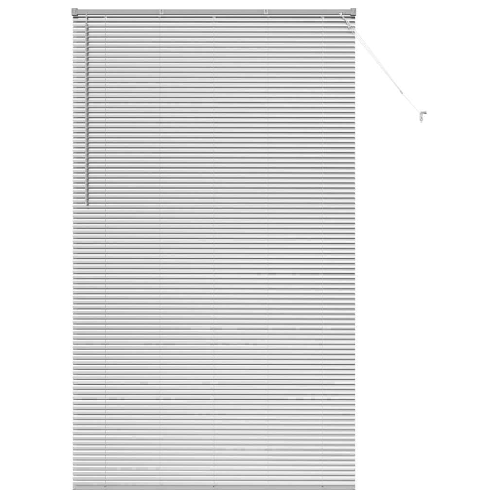 Venetian Blinds Height Adjustable Silver 220 x 125 cm Aluminium