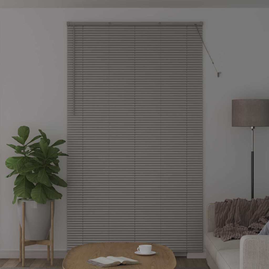 Venetian Blinds Height Adjustable Silver 220 x 130 cm Aluminium