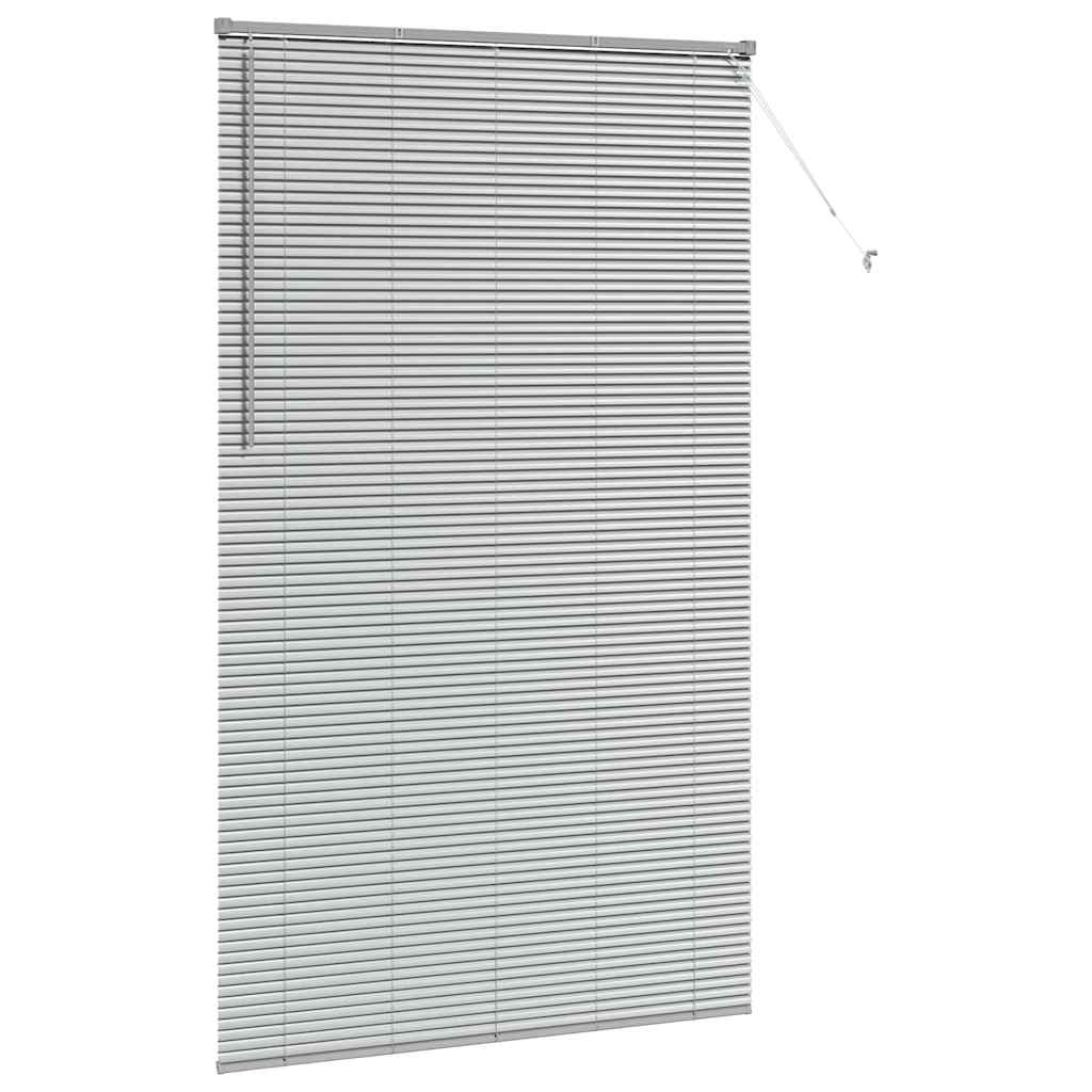 Venetian Blinds Height Adjustable Silver 220 x 130 cm Aluminium