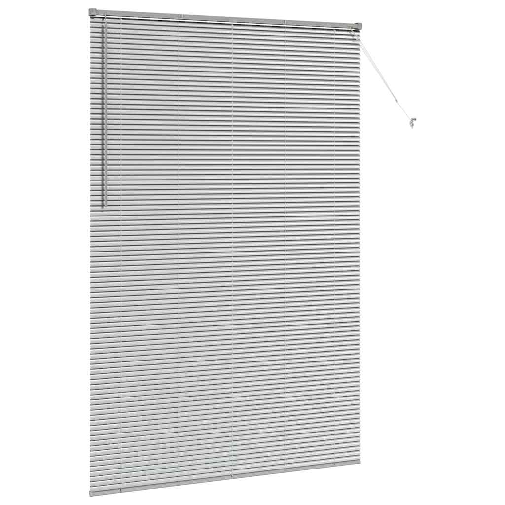 Venetian Blinds Height Adjustable Silver 220 x 145 cm Aluminium
