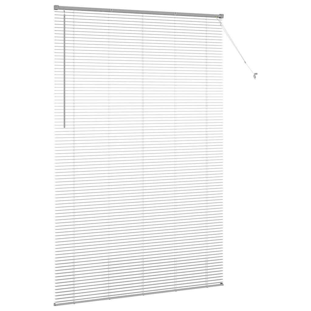 Venetian Blinds Height Adjustable Silver 220x150cm Aluminium
