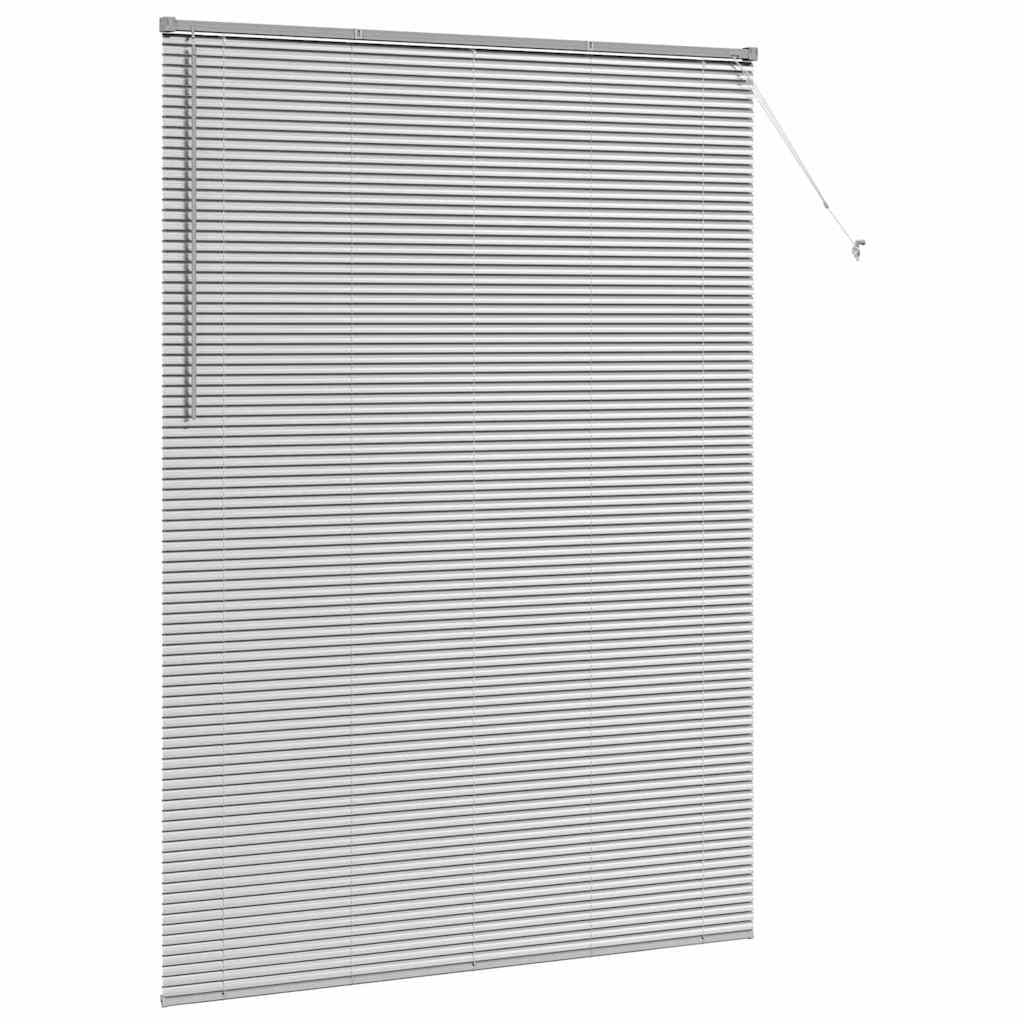 Venetian Blinds Height Adjustable Silver 220 x 160 cm Aluminium