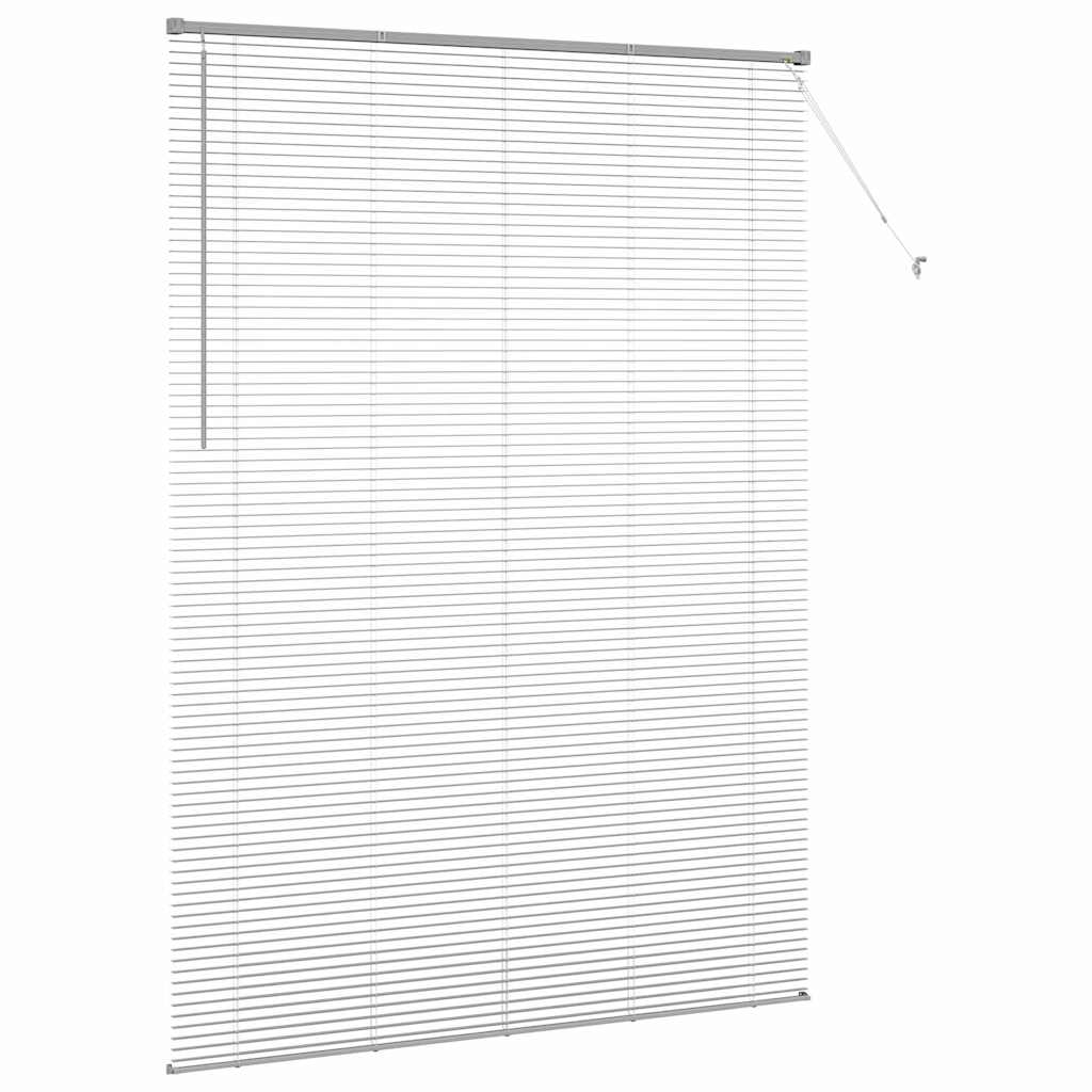 Venetian Blinds Height Adjustable Silver 220 x 160 cm Aluminium