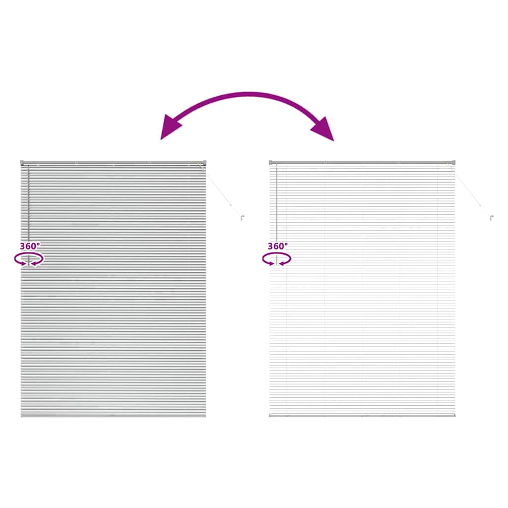 Venetian Blinds Height Adjustable Silver 220 x 160 cm Aluminium