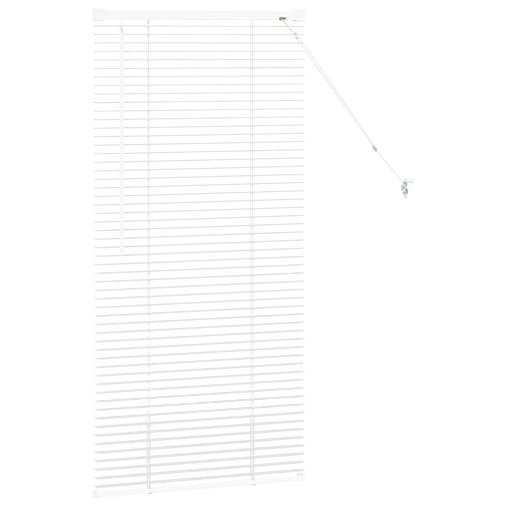 Venetian Blinds Height Adjustable White 130 x 55 cm Aluminium