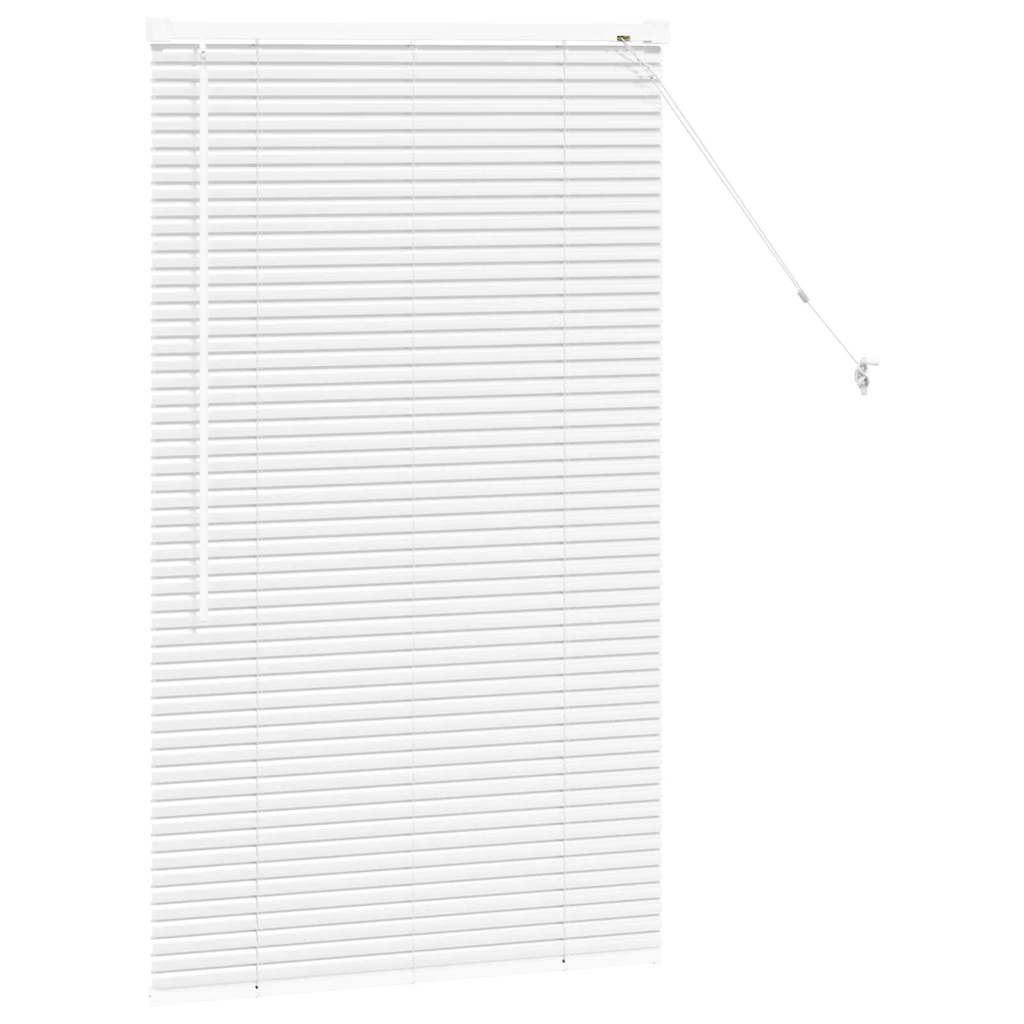 Venetian Blinds Height Adjustable White 130 x 80 cm Aluminium