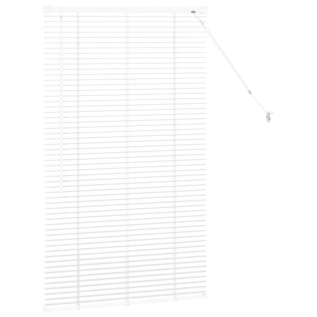 Venetian Blinds Height Adjustable White 130 x 80 cm Aluminium