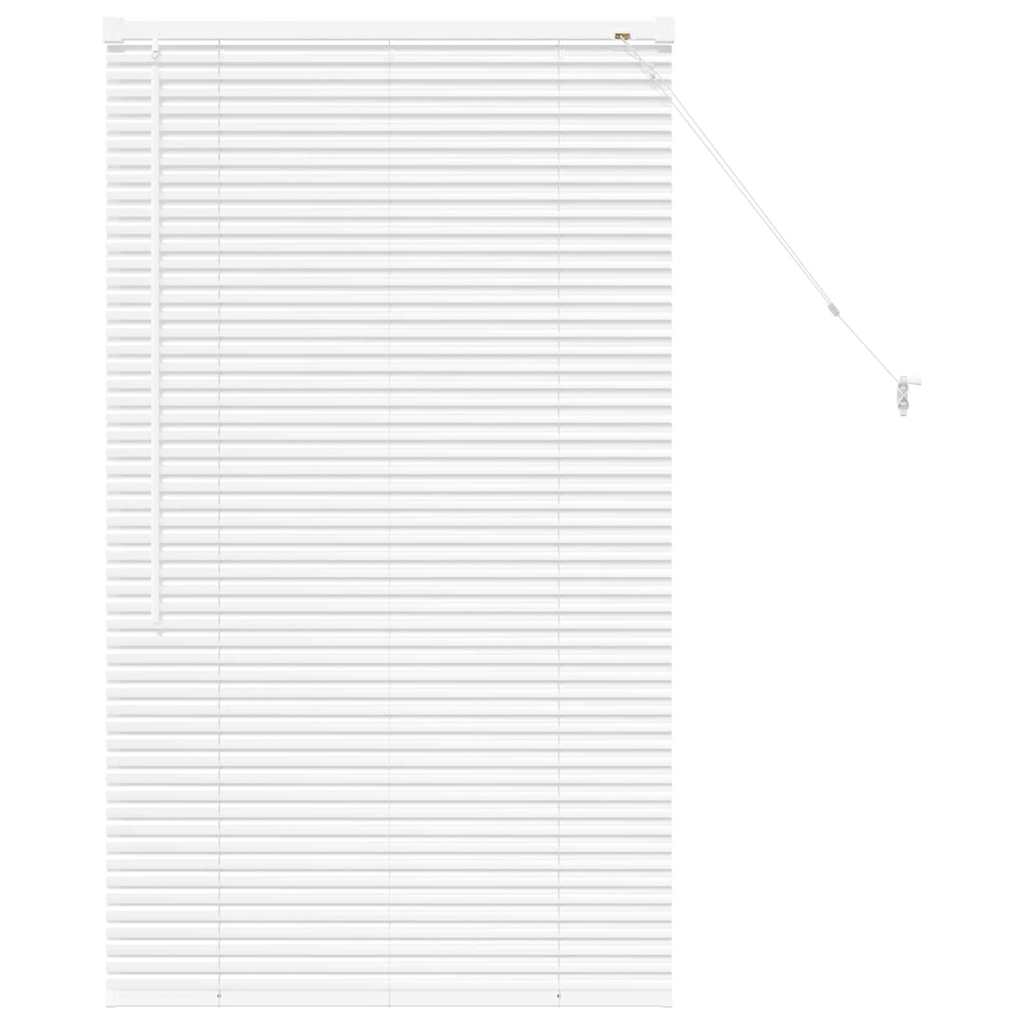 Venetian Blinds Height Adjustable White 130 x 80 cm Aluminium