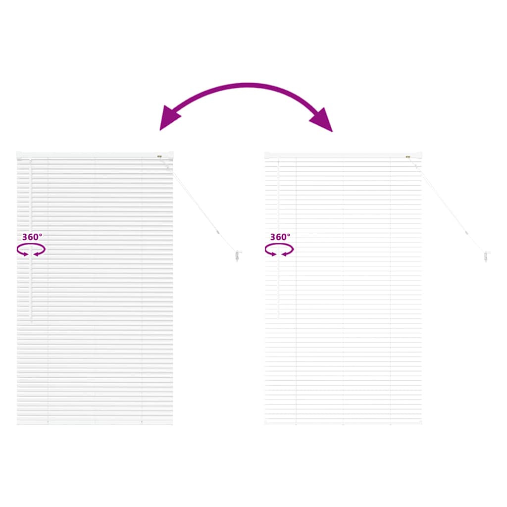 Venetian Blinds Height Adjustable White 130 x 80 cm Aluminium