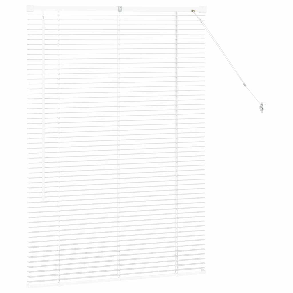 Venetian Blinds Height Adjustable White 130 x 85 cm Aluminium