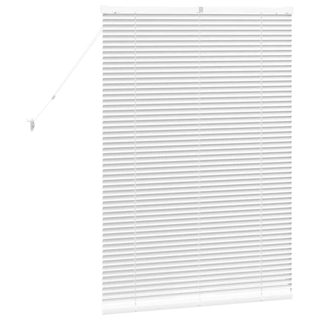 Venetian Blinds Height Adjustable White 130 x 85 cm Aluminium