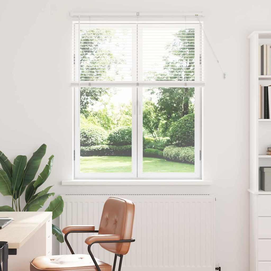 Venetian Blinds Height Adjustable White 130 x 100 cm Aluminium