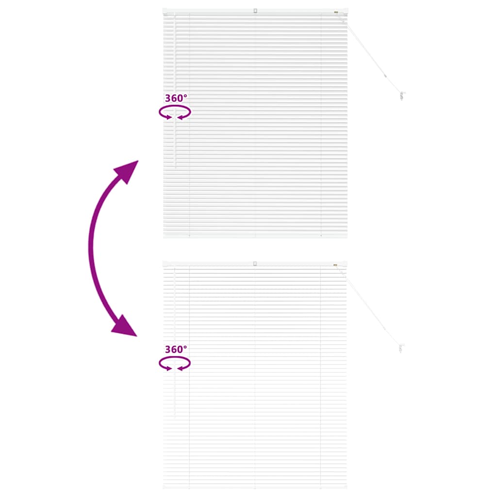 Venetian Blinds Height Adjustable White 130 x 105 cm Aluminium