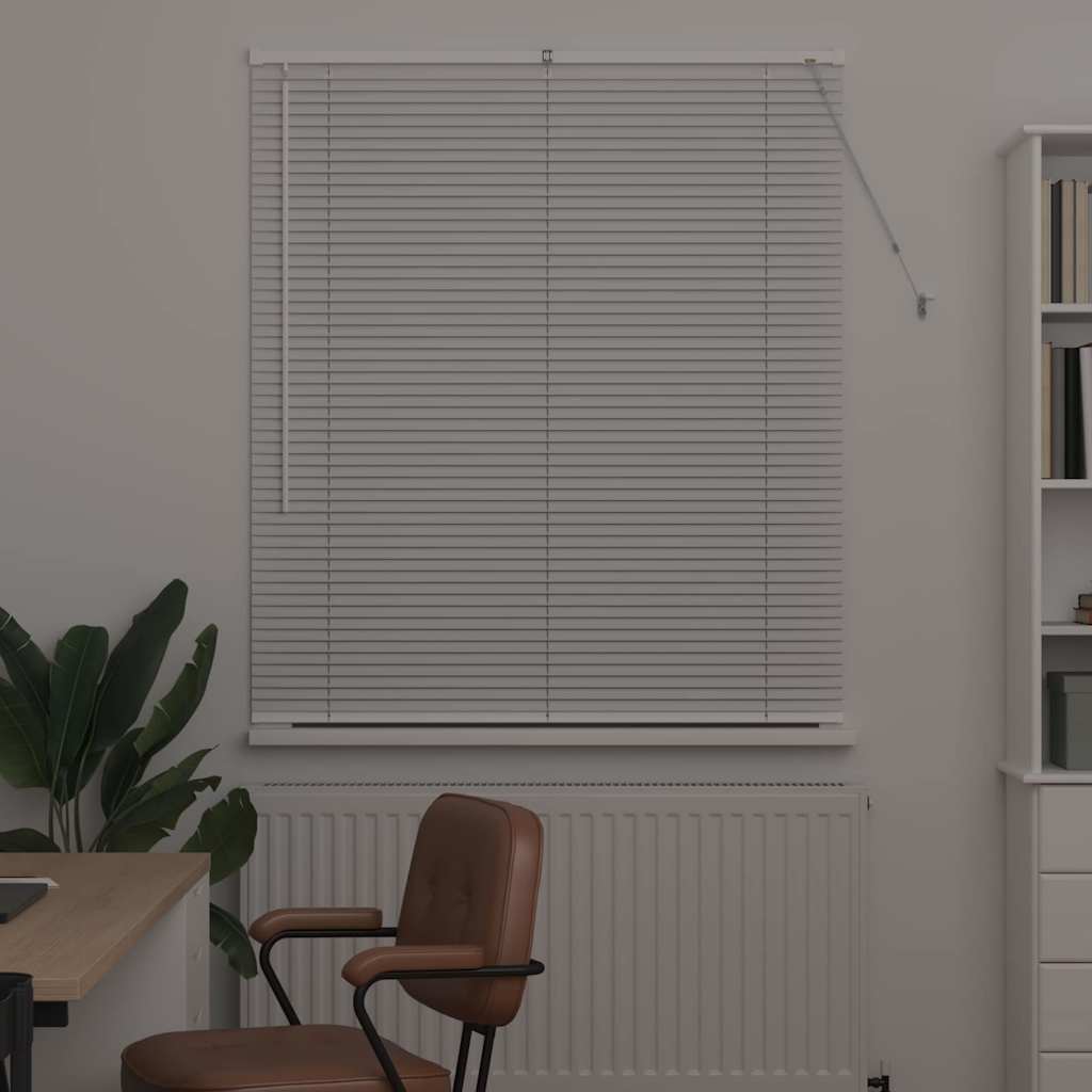 Venetian Blinds Height Adjustable White 130 x 110 cm Aluminium