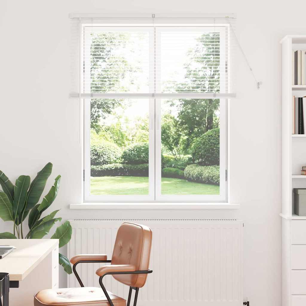 Venetian Blinds Height Adjustable White 130 x 115 cm Aluminium