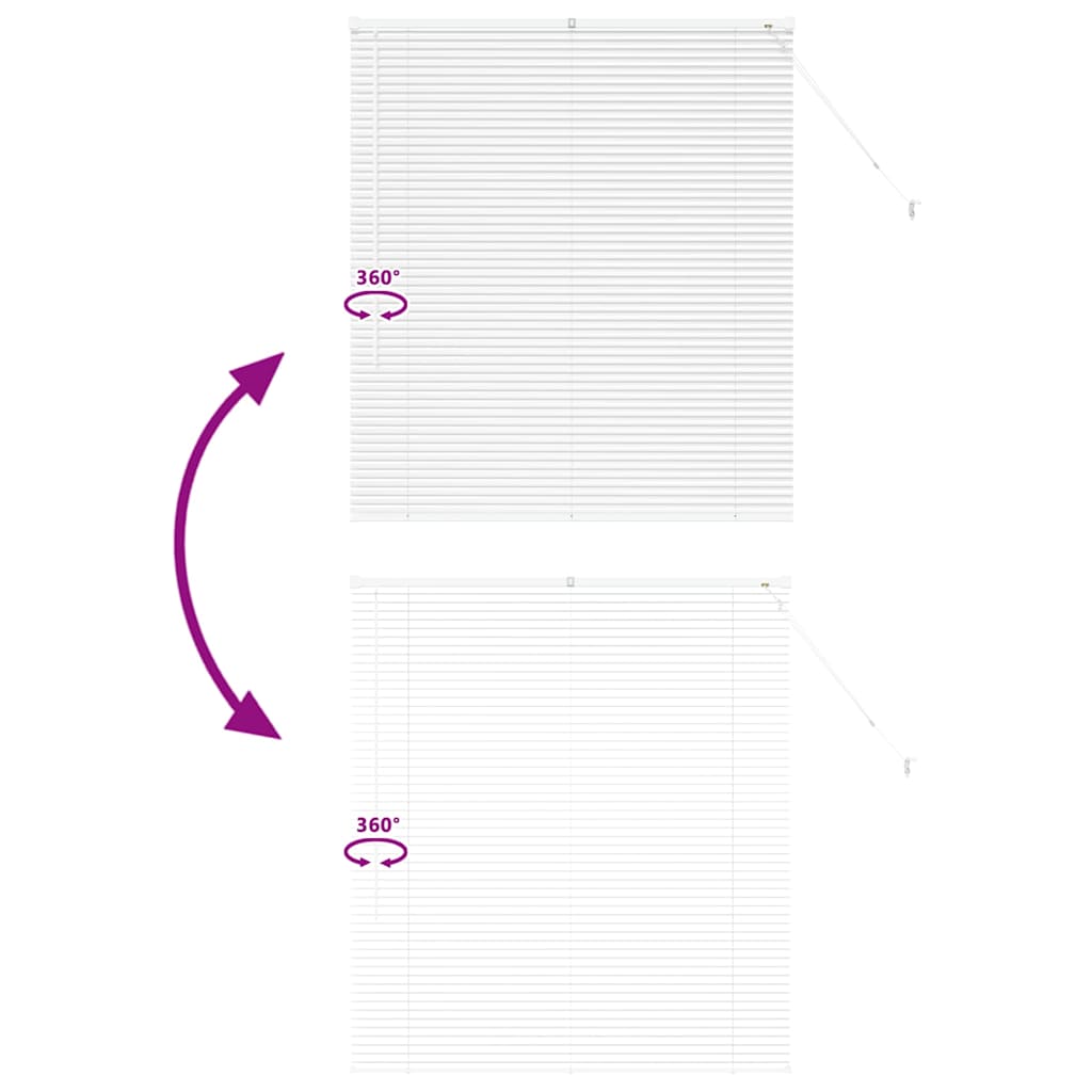 Venetian Blinds Height Adjustable White 130 x 115 cm Aluminium
