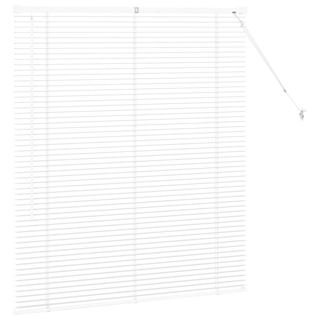 Venetian Blinds Height Adjustable White 130 x 120 cm Aluminium