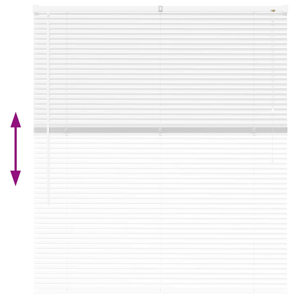 Venetian Blinds Height Adjustable White 130 x 120 cm Aluminium