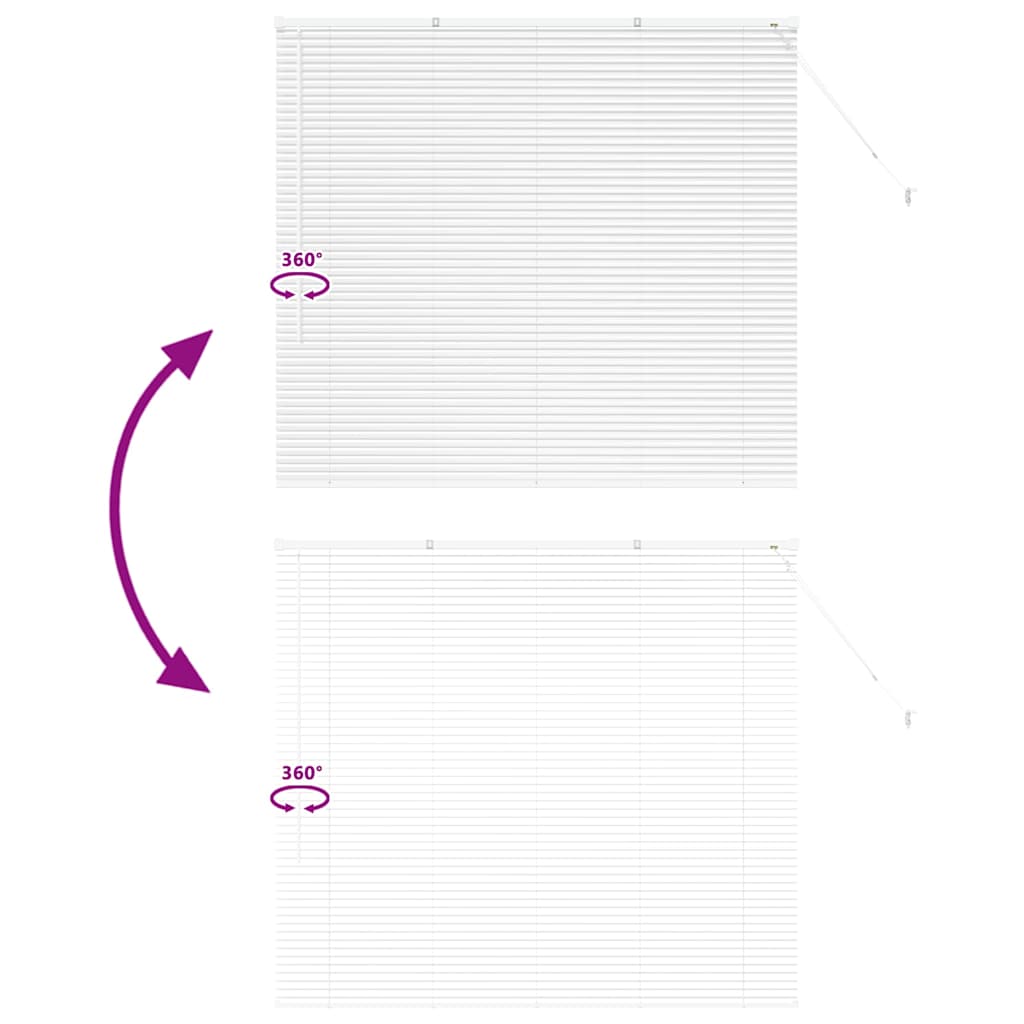 Venetian Blinds Height Adjustable White 130 x 145 cm Aluminium