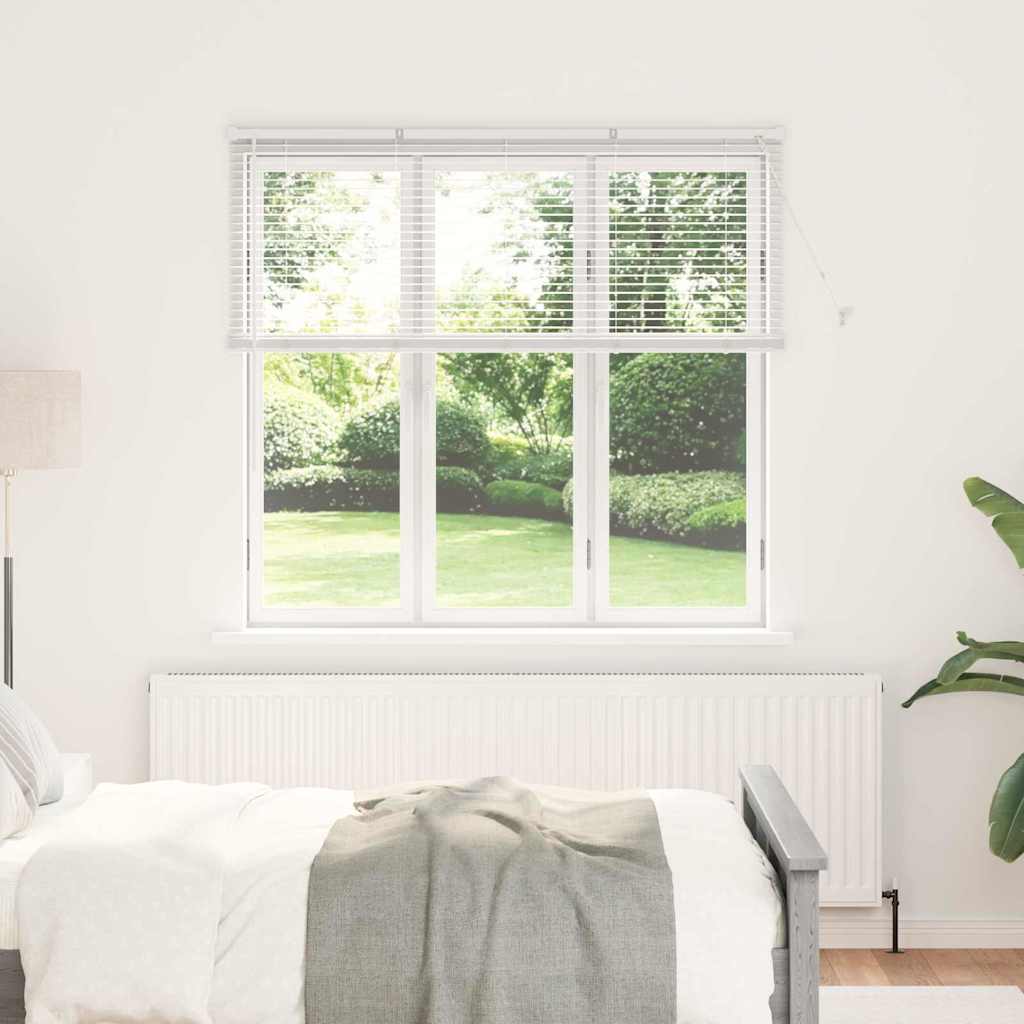 Venetian Blinds Height Adjustable White 130 x 150 cm Aluminium