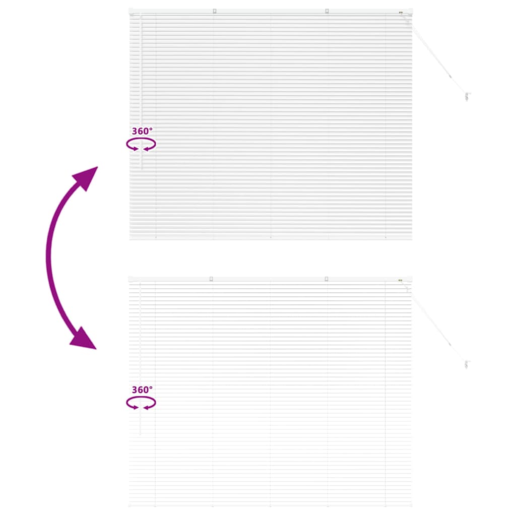 Venetian Blinds Height Adjustable White 130 x 155 cm Aluminium