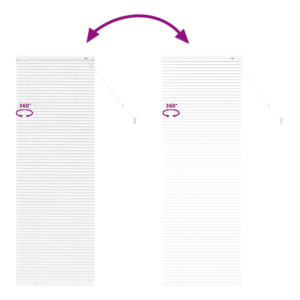 Venetian Blinds Height Adjustable White 175 x 60 cm Aluminium