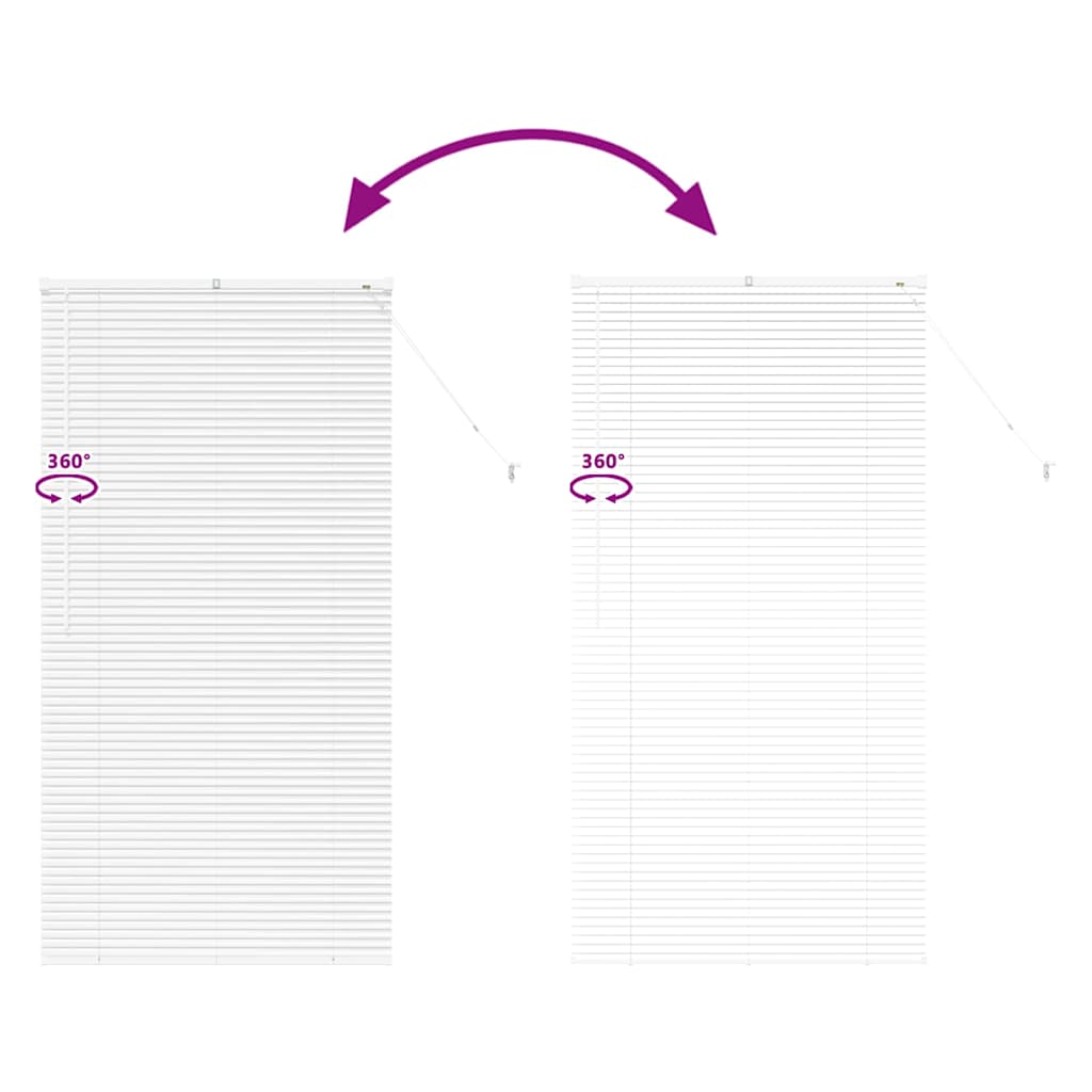 Venetian Blinds Height Adjustable White 175 x 85 cm Aluminium
