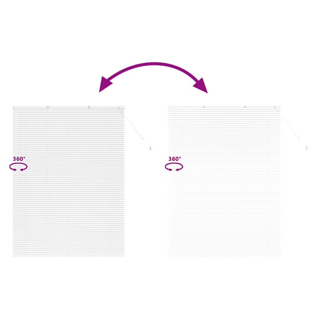 Venetian Blinds Height Adjustable White 175 x 135 cm Aluminium