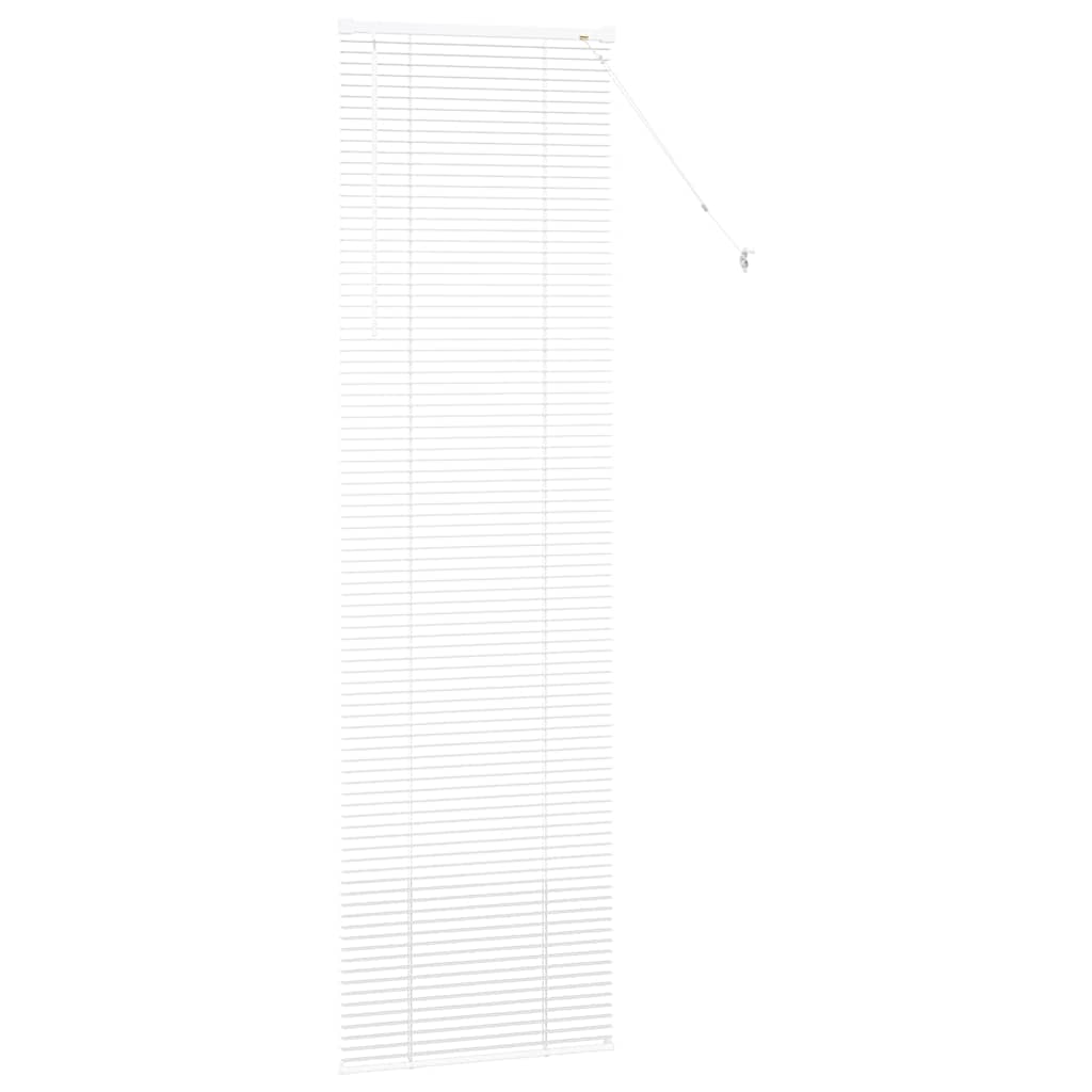 Venetian Blinds Height Adjustable White 220 x 55 cm Aluminium