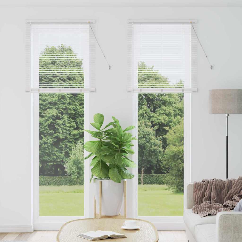 Venetian Blinds Height Adjustable White 220 x 80 cm Aluminium