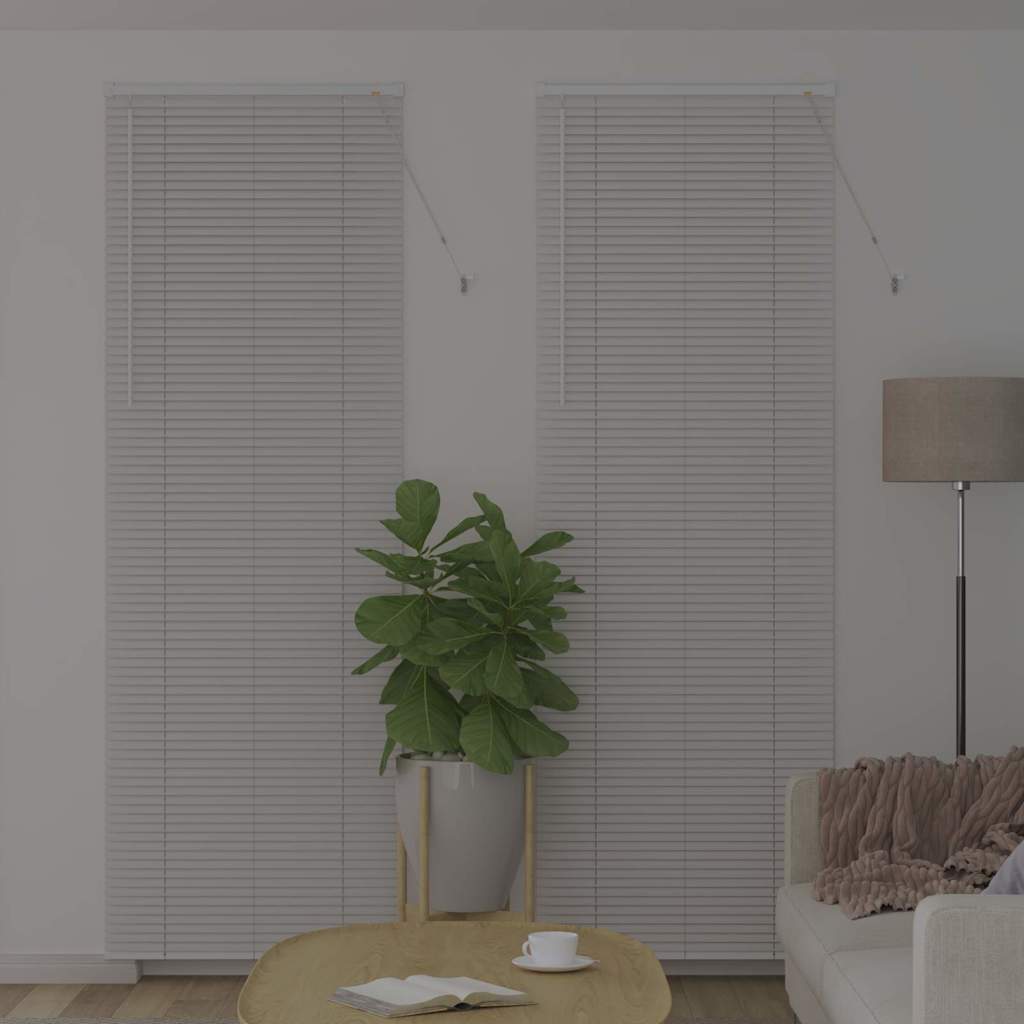 Venetian Blinds Height Adjustable White 220 x 80 cm Aluminium