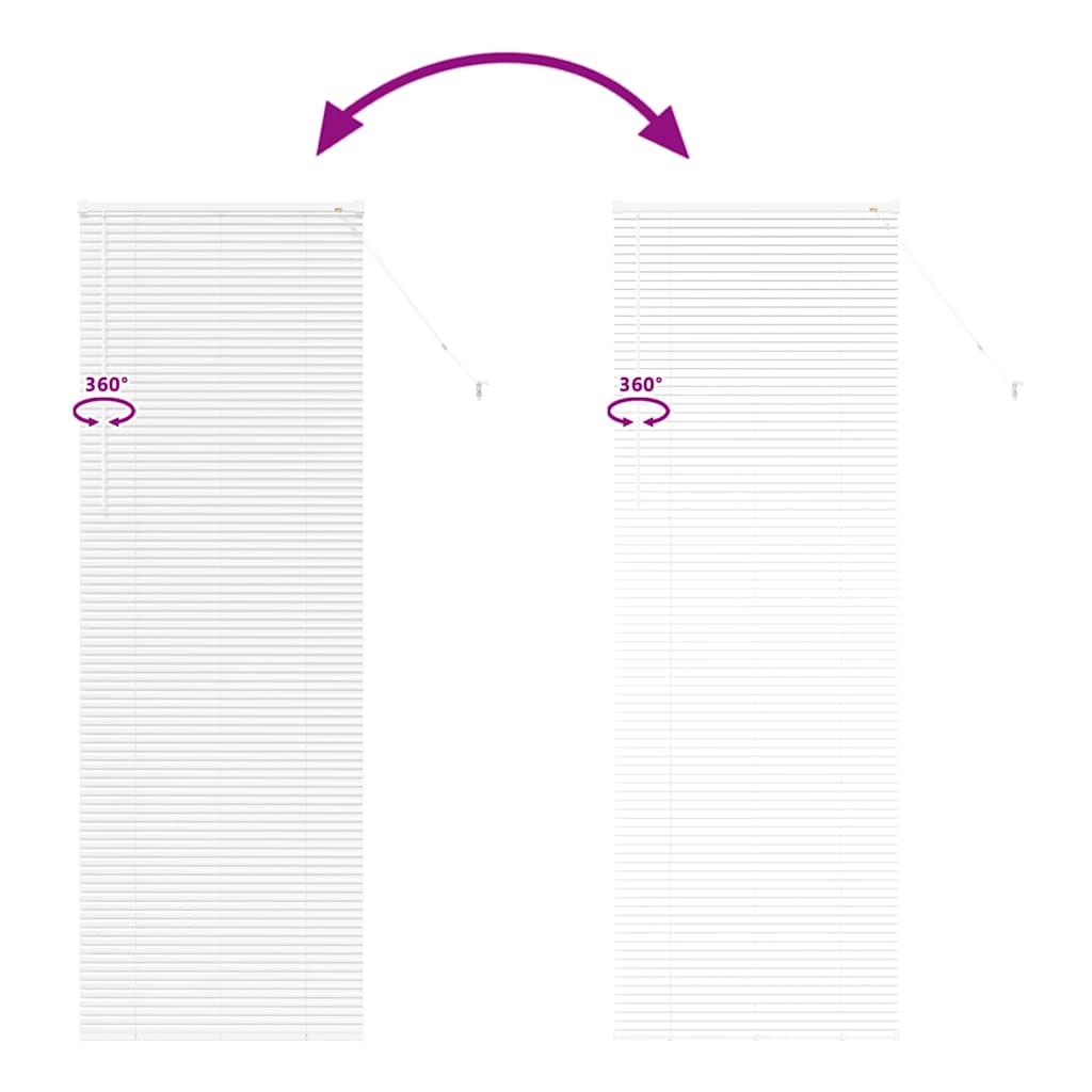 Venetian Blinds Height Adjustable White 220 x 80 cm Aluminium