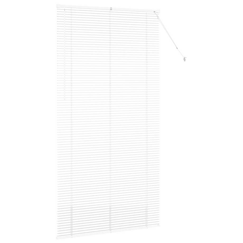 Venetian Blinds Height Adjustable White 220 x 110 cm Aluminium