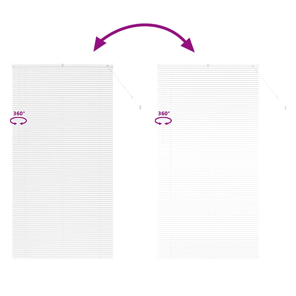 Venetian Blinds Height Adjustable White 220 x 110 cm Aluminium