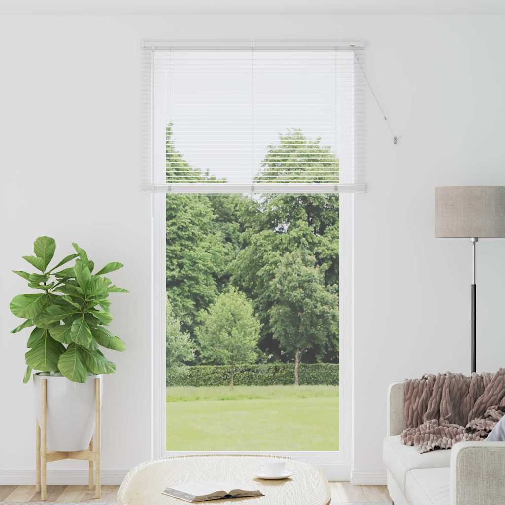 Venetian Blinds Height Adjustable White 220 x 120 cm Aluminium