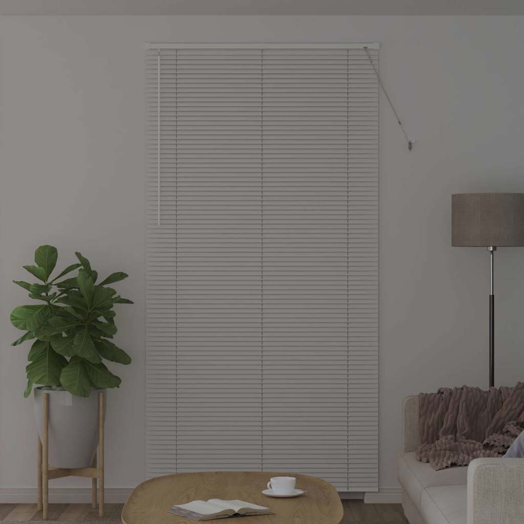 Venetian Blinds Height Adjustable White 220 x 120 cm Aluminium