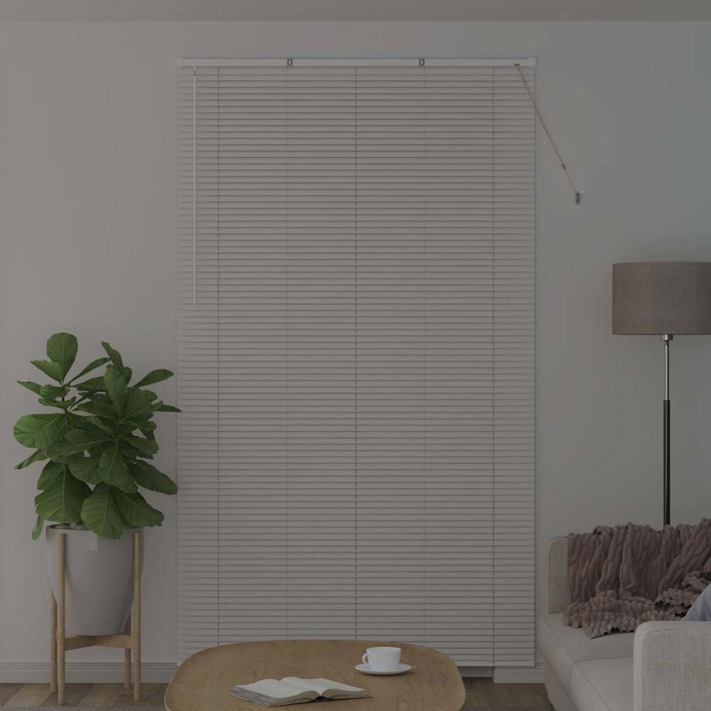 Venetian Blinds Height Adjustable White 220 x 130 cm Aluminium