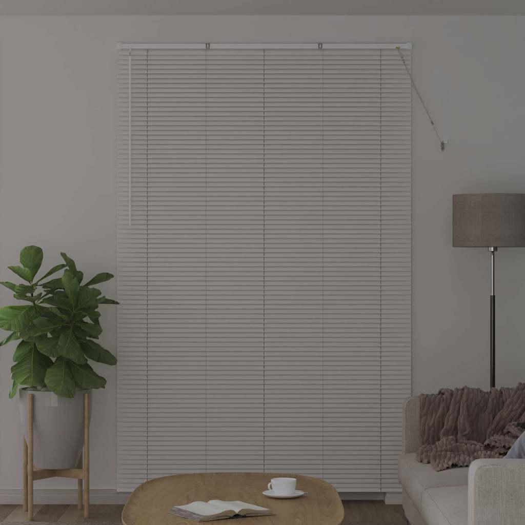 Venetian Blinds Height Adjustable White 220 x 145 cm Aluminium