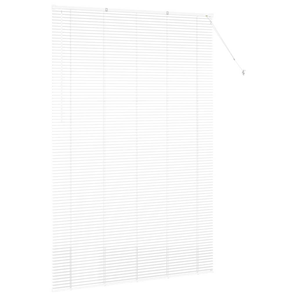 Venetian Blinds Height Adjustable White 220 x 145 cm Aluminium