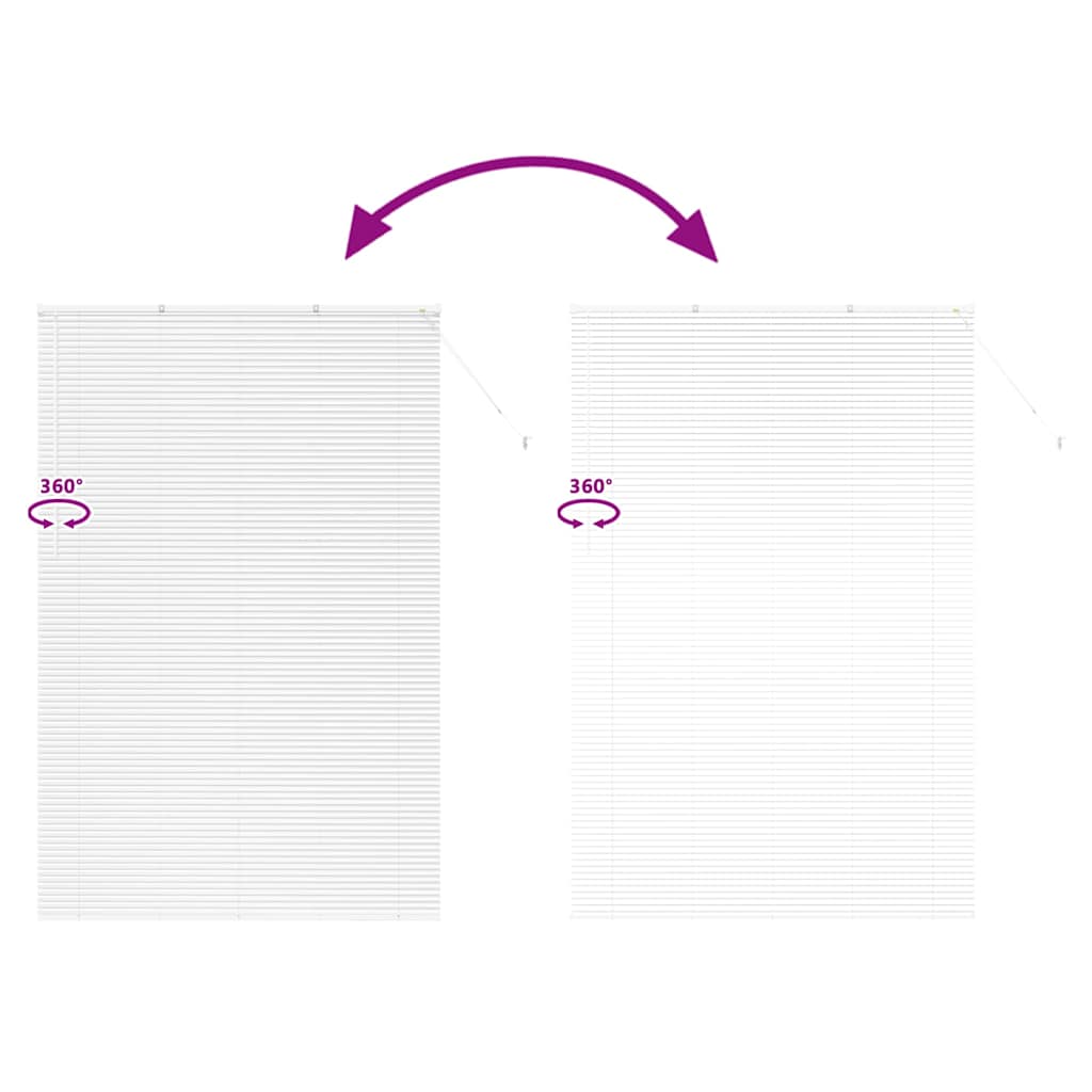 Venetian Blinds Height Adjustable White 220 x 145 cm Aluminium