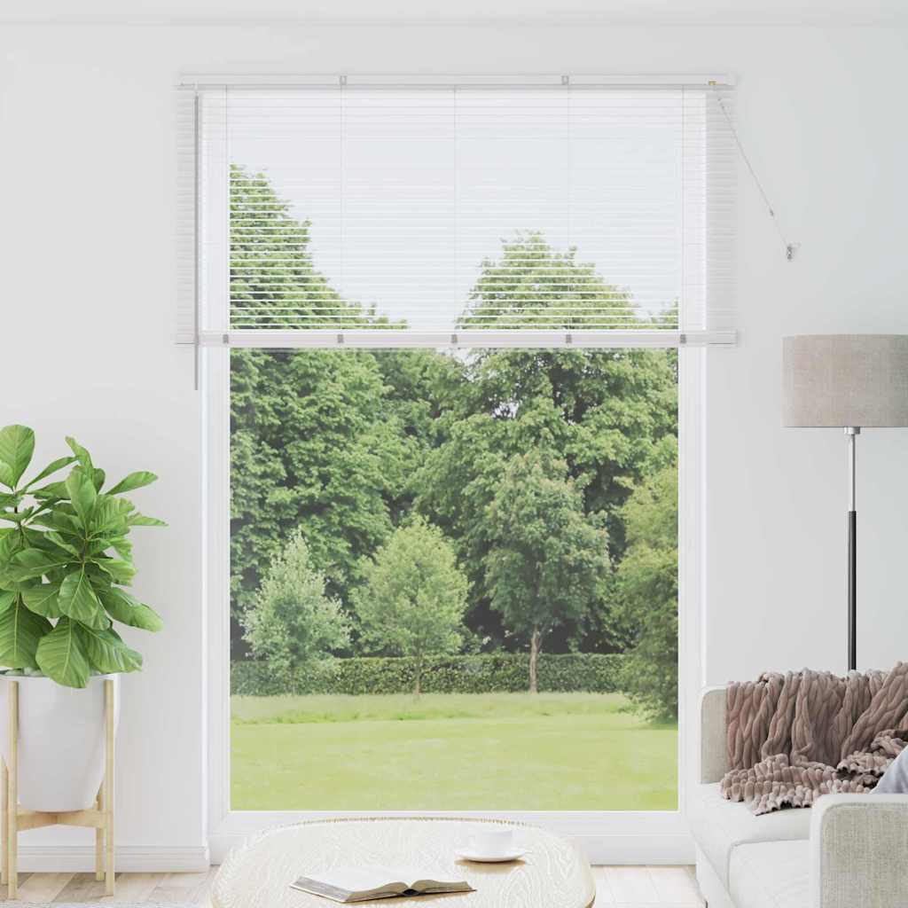 Venetian Blinds Height Adjustable White 220 x 155 cm Aluminium