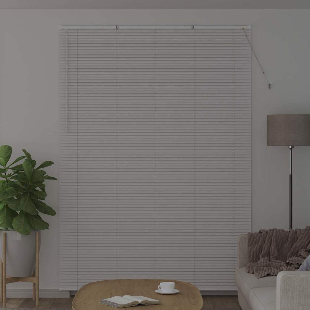 Venetian Blinds Height Adjustable White 220 x 160 cm Aluminium