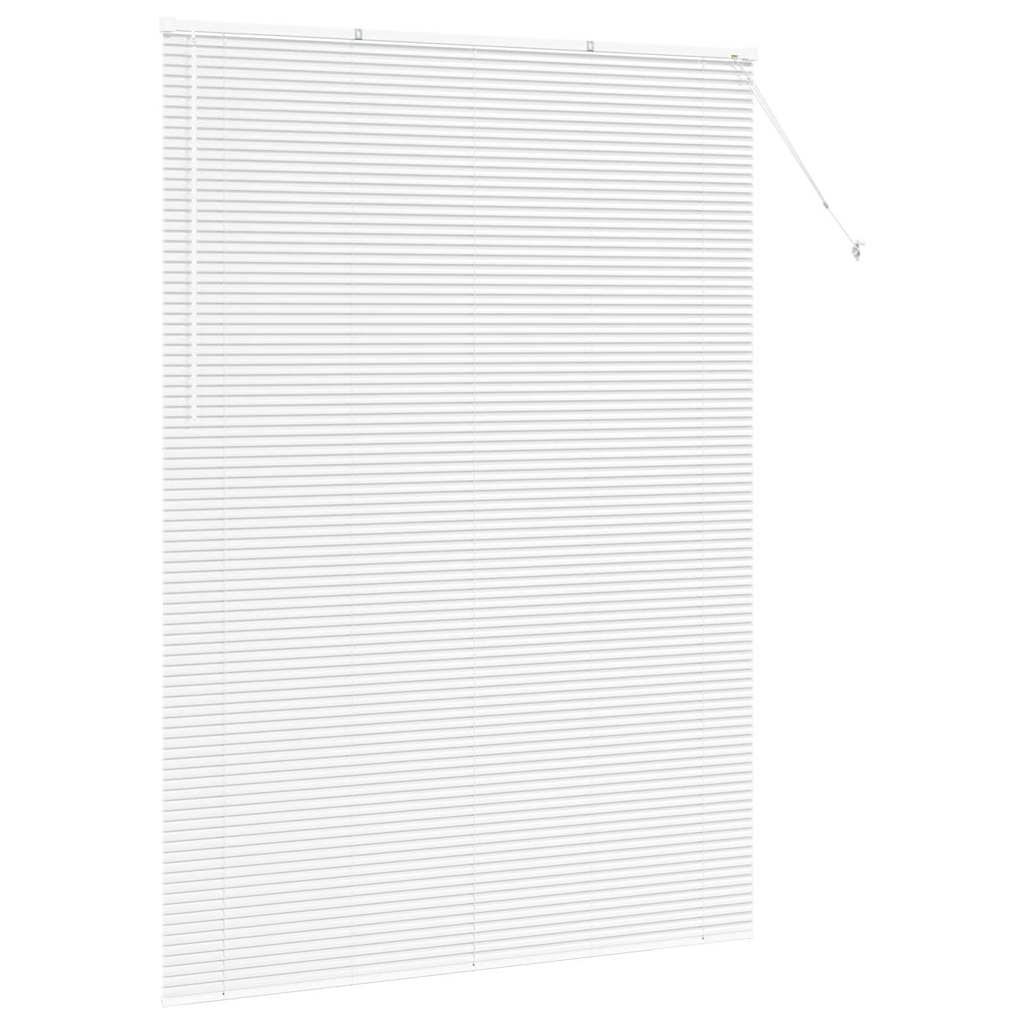 Venetian Blinds Height Adjustable White 220 x 160 cm Aluminium