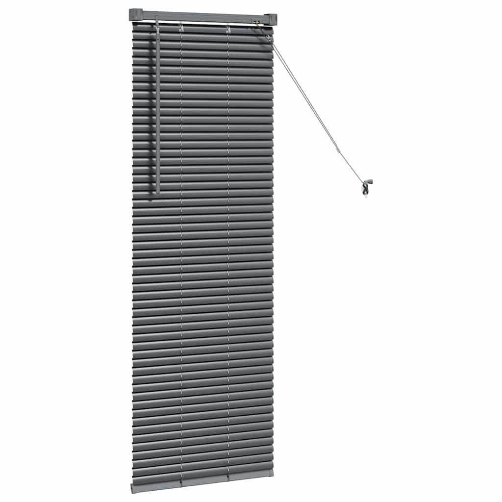 Venetian Blinds Manual Dark Grey 130 x 45 cm Aluminium