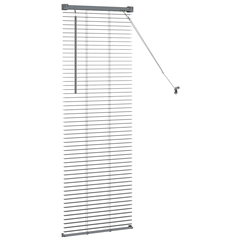 Venetian Blinds Manual Dark Grey 130 x 45 cm Aluminium