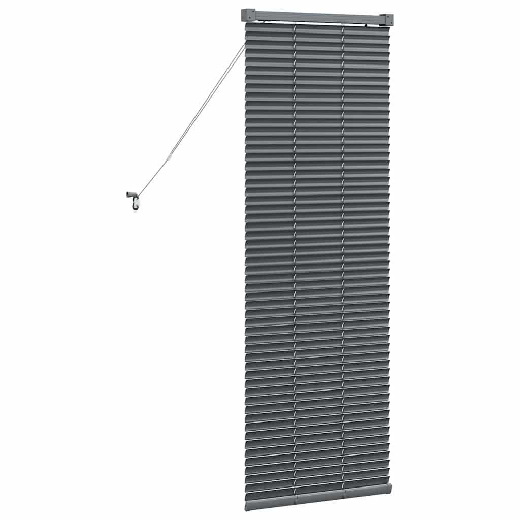 Venetian Blinds Manual Dark Grey 130 x 50 cm Aluminium