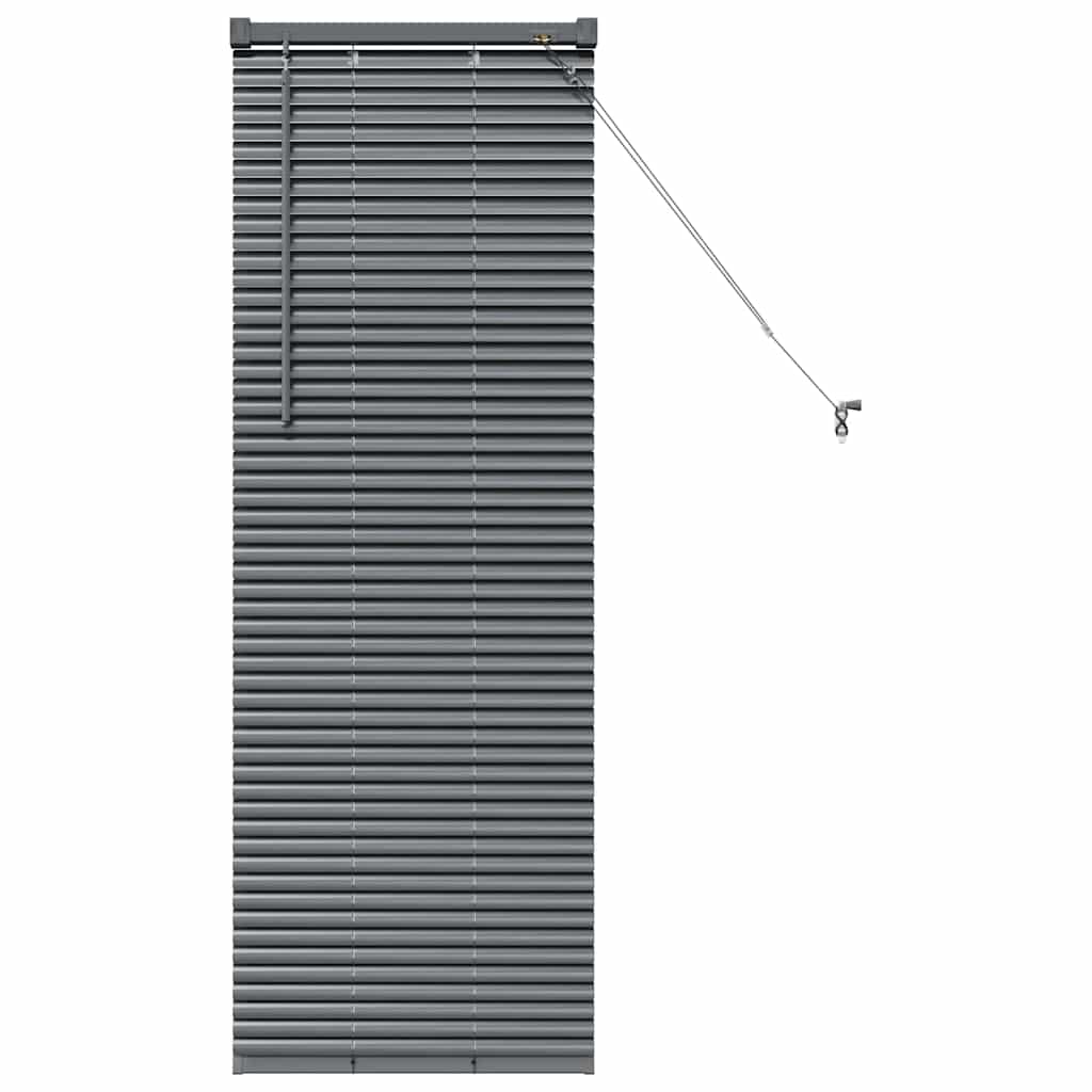 Venetian Blinds Manual Dark Grey 130 x 50 cm Aluminium