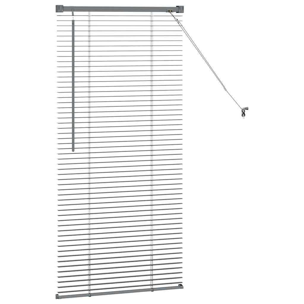 Venetian Blinds Manual Dark Grey 130 x 55 cm Aluminium